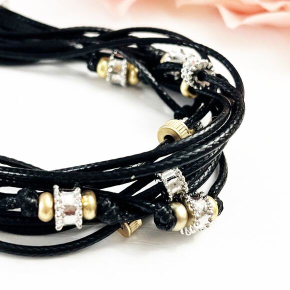 Chico's Mixed Metal Charmy Multistrand Magnetic Bracelet - Picture 3 of 6